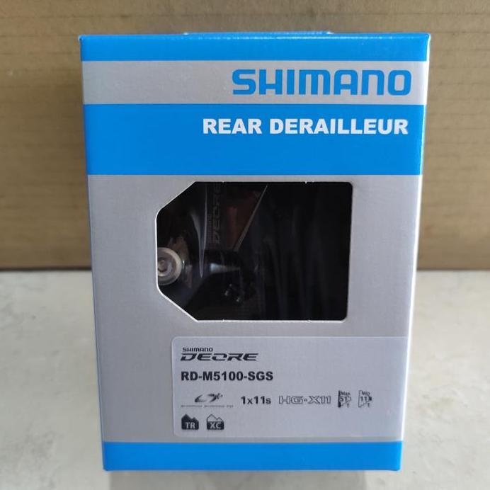 SHIMANO DEORE RD-M5100-SGS 1x11-Speed 51T Shadow Rear Derailleur Sepeda MTB Long Cage