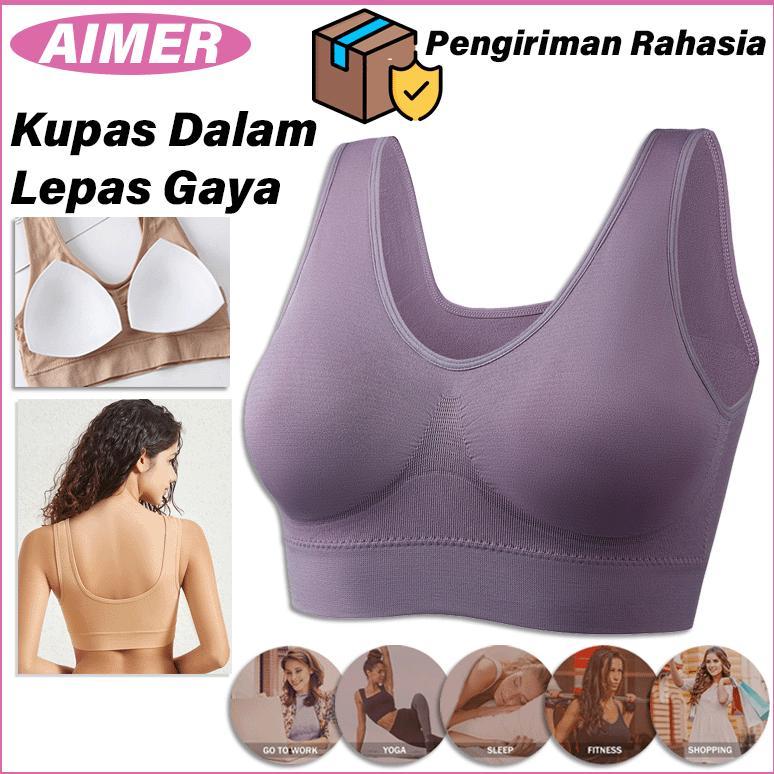 HEMAT AIMER SPORT BRA SEAMLESS BUSA JUMBO GYM TANPA KAWAT BRA OLAHRAGA WANITA 811 KEKINIAN