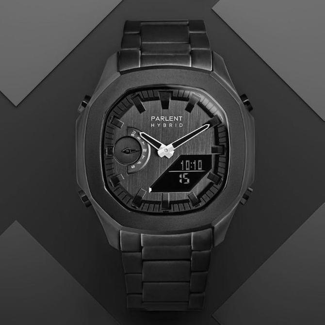 Parlent Gallant Hybrid Steel - Jam Tangan Pria 42mm, Japan Quartz Movement, Waterproof 5ATM (50M), S