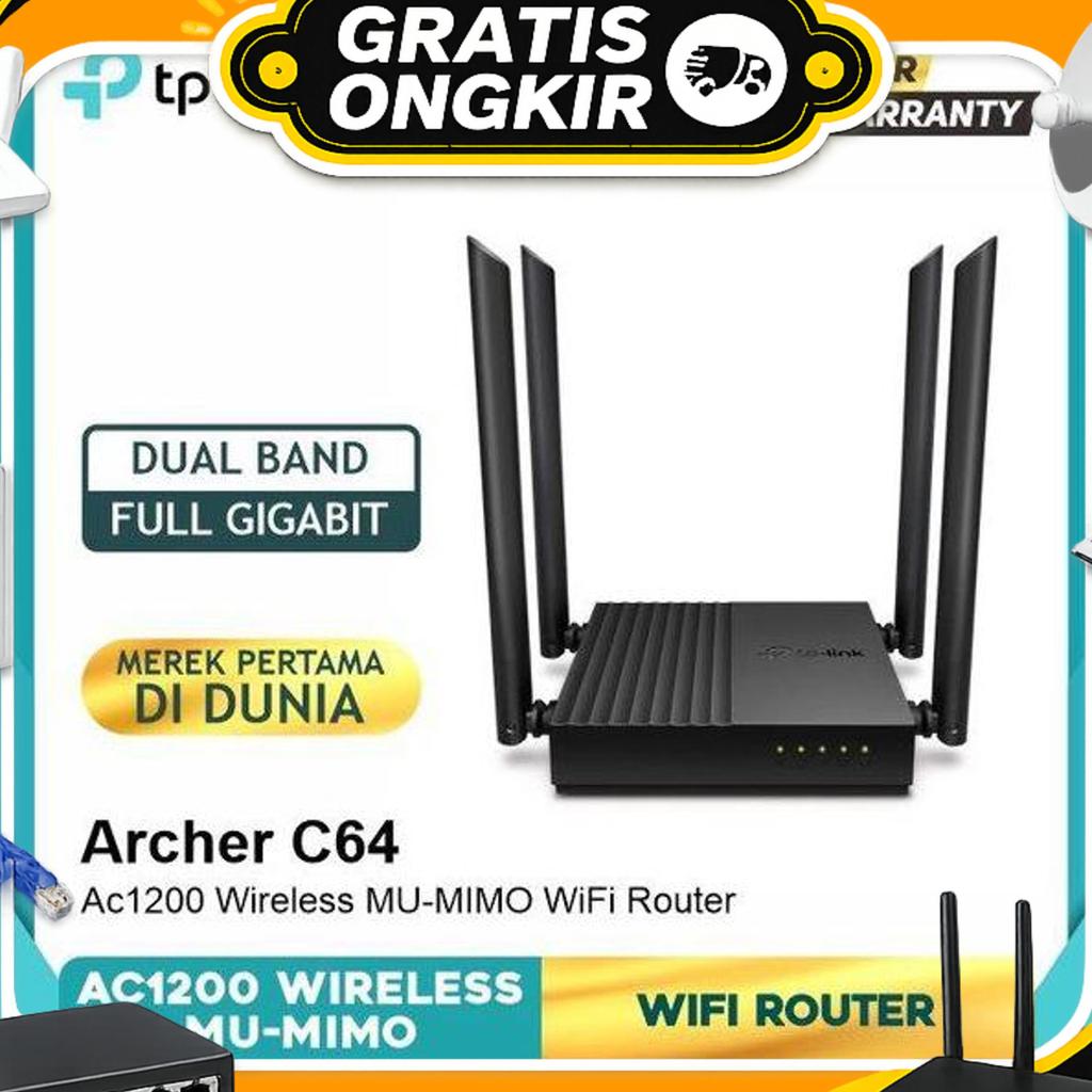 Tp-Link Archer C64 Ac1200 Dual-Band Wi-Fi Router Tplink Archer C 64