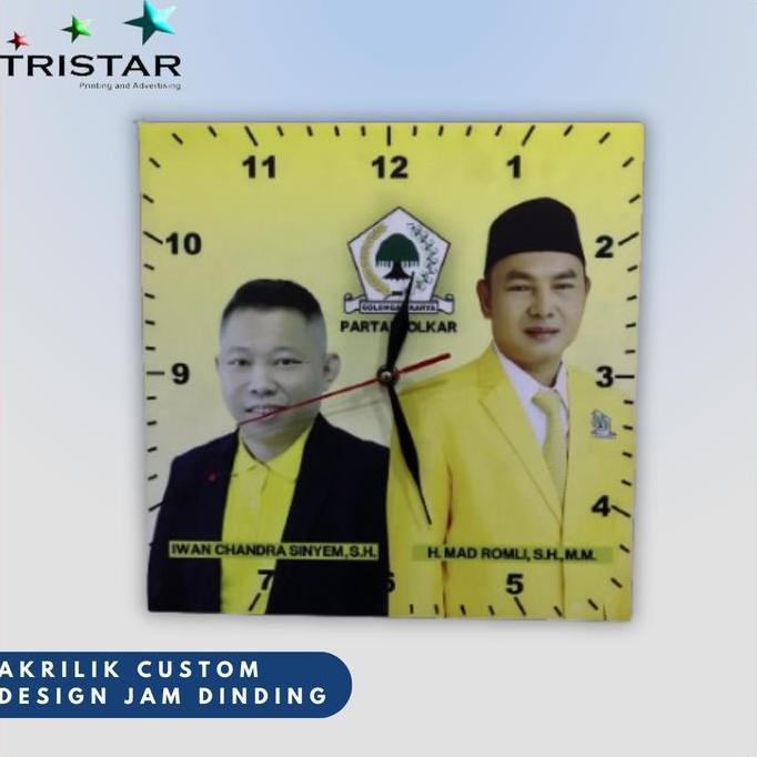 JAM DINDING AKRILIK CUSTOM NAMA HADIAH KADO NIKAHAN SOUVENIR WEDDING / Acrylic jam dinding custom