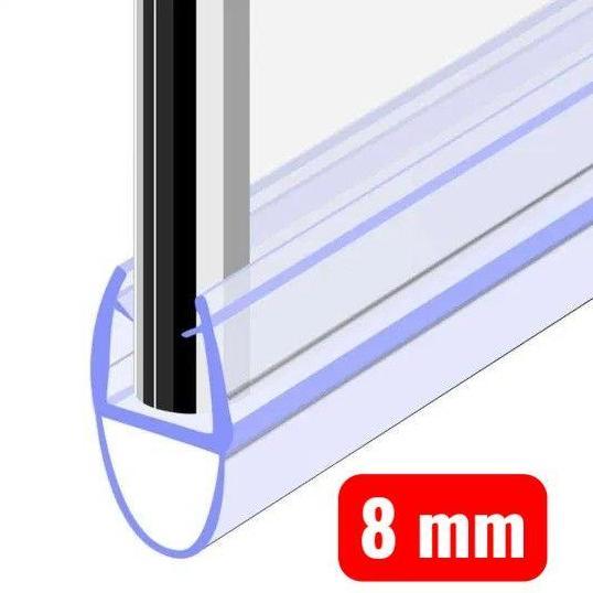Seal Strip Penutup Celah Pintu Kaca Kamar Mandi PVC 2 PCS Lis Pintu Kaca Kamar Mandi