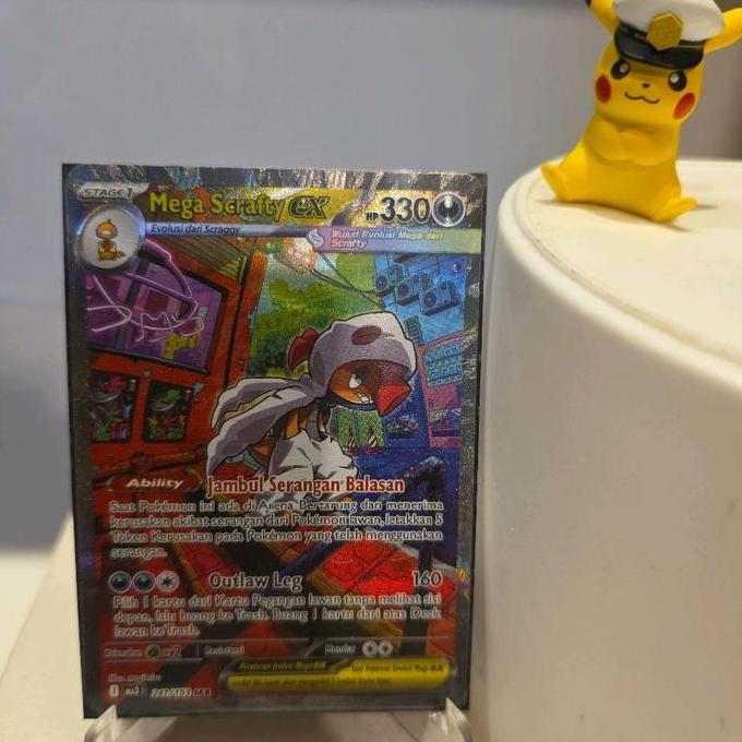 Mega Scrafty Ex SAR ma3 kartu pokemon tcg indo