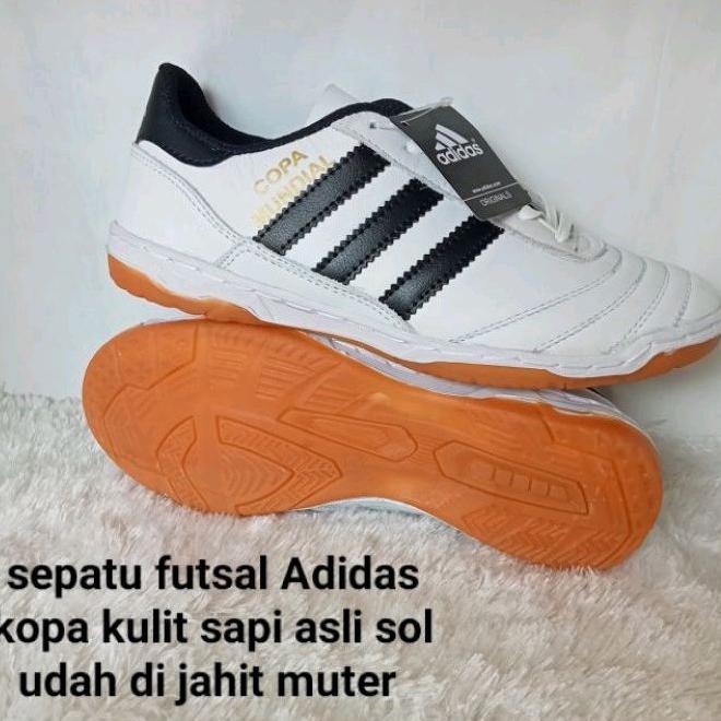 TERBARU sepatu futsal adidas/sepatu futsal kulit sapi sol sudah di jahit keliling