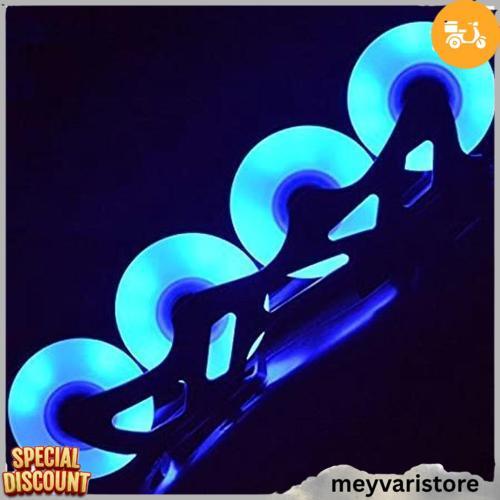 Wheels Inline Skate Ban Karet Nyala Biru 80Mm 85A 80 Mm Led Sepatu Roda High Quality