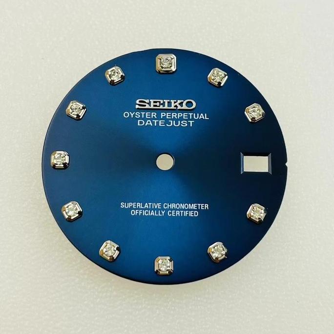 Seiko Mod Datejust Oyster Perpetual Dial Diamond Index 28.5mm NH35