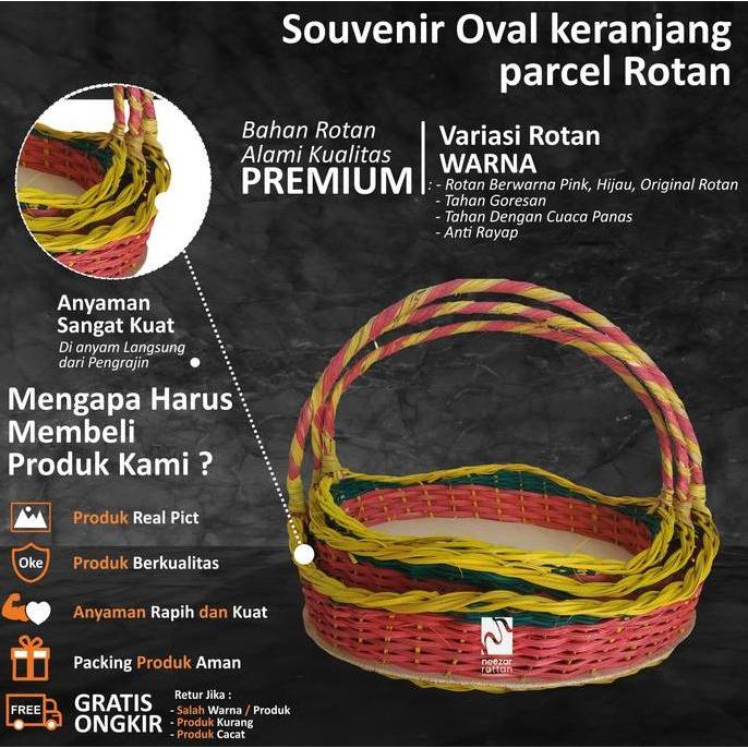 Souvenir keranjang parcel hantaran seserahan pernikahan lamaran rotan