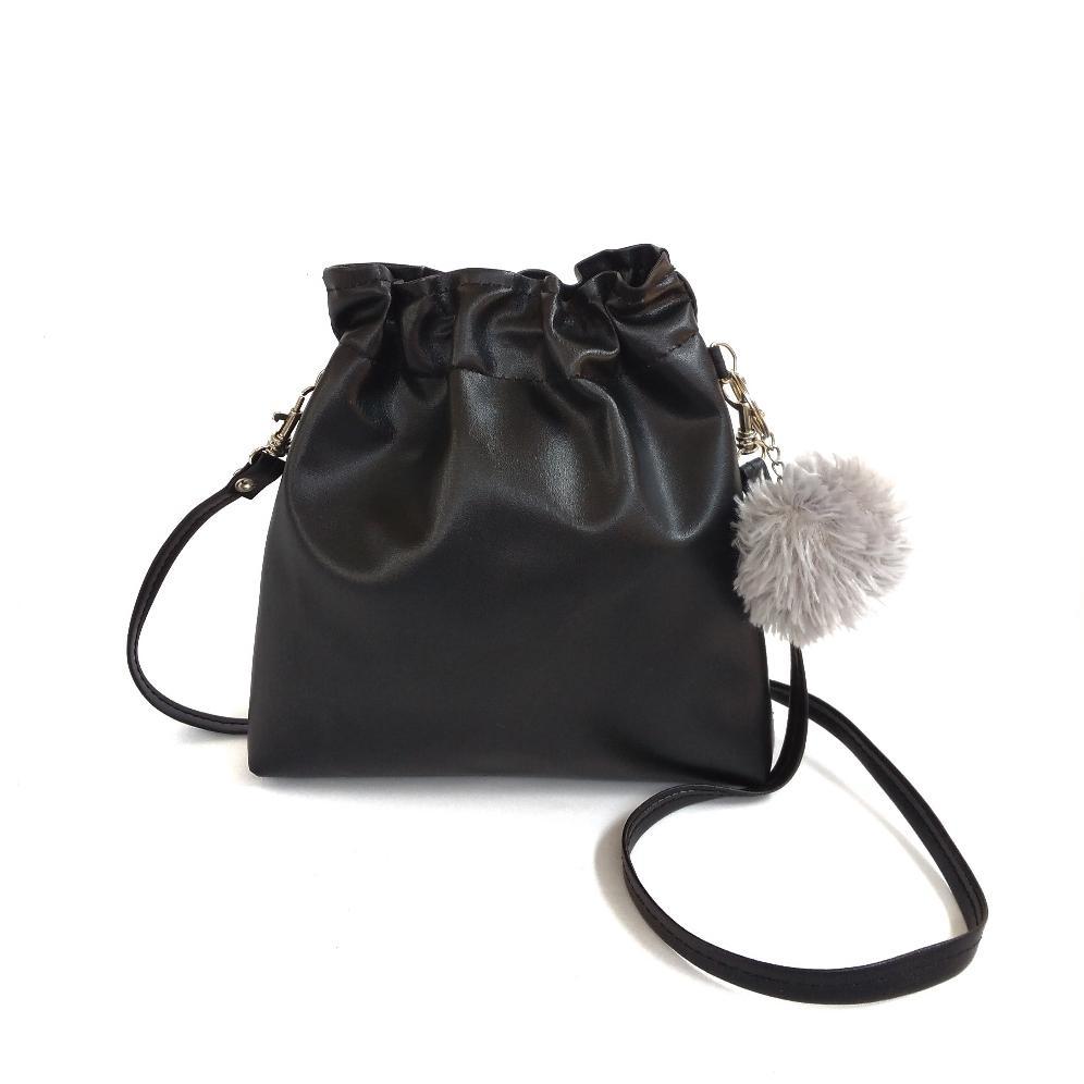 NEW PRODUCT SLING BAG KERUT POMPOM - Tas Mini Selempang Wanita + Gantungan Bulu Pom Pom Lucu Murah