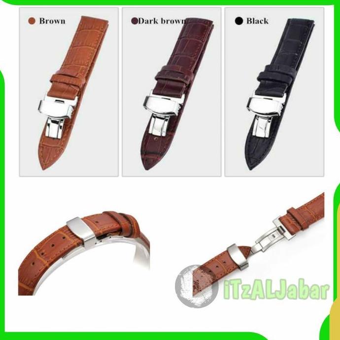 Tali jam tangan OMEGA Speedmaster Kulit Leather strap 20mm 22mm