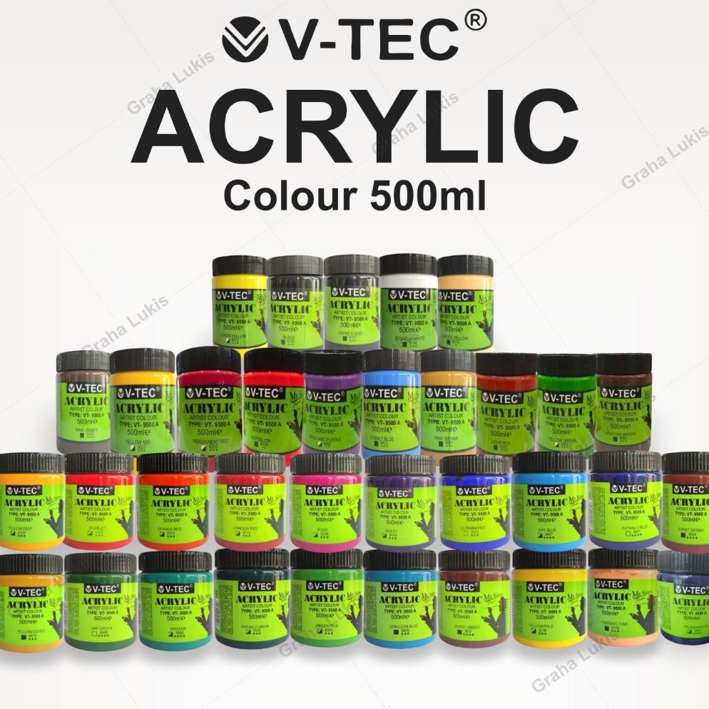 V-Tec Artist Acrylic Paint 500Ml / Cat Acrylic V-Tec 500Ml