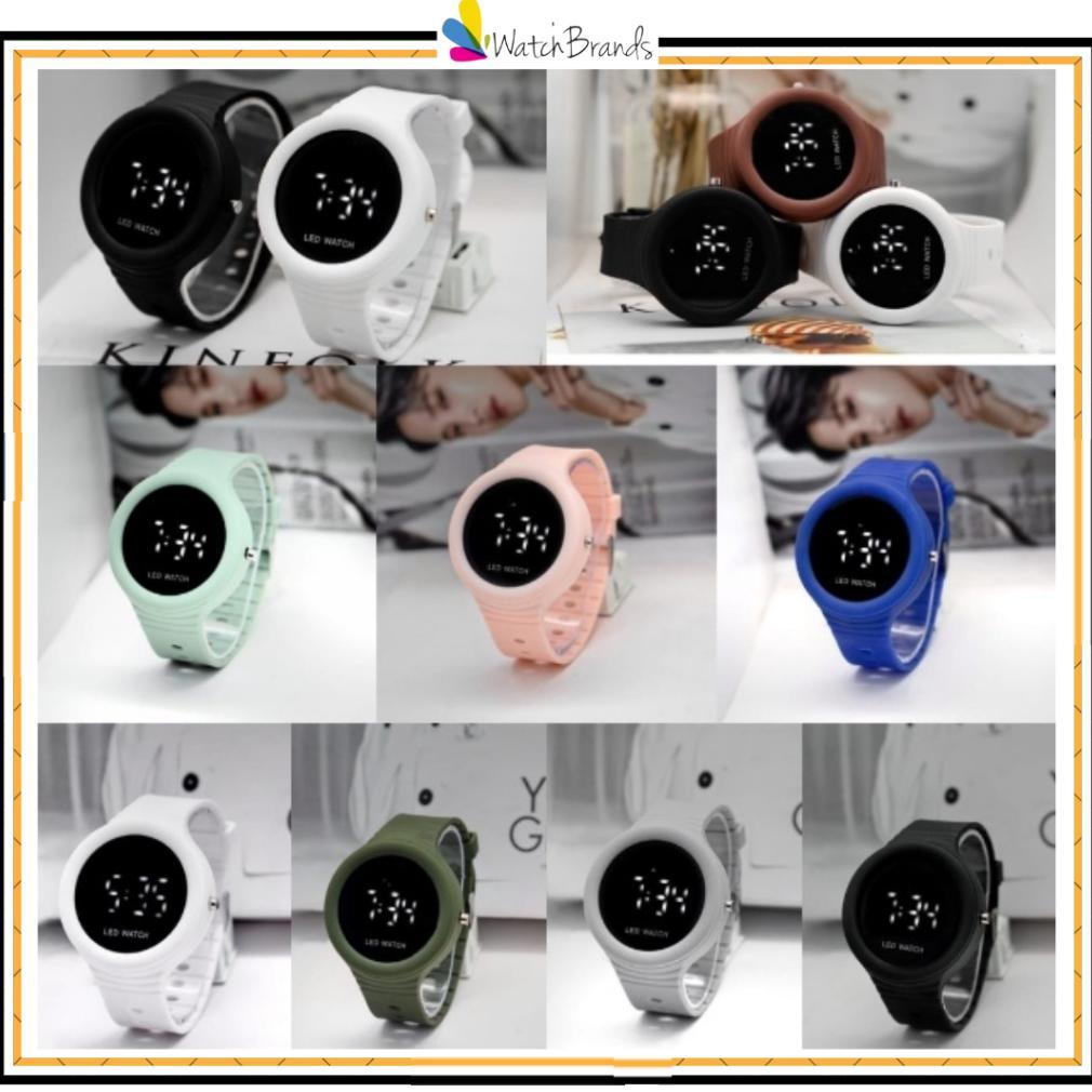 FAVORIT WBS Jam Tangan LED Digital Pria Wanita Rubber Electronic Fashion Couple Anak Remaja Premium 