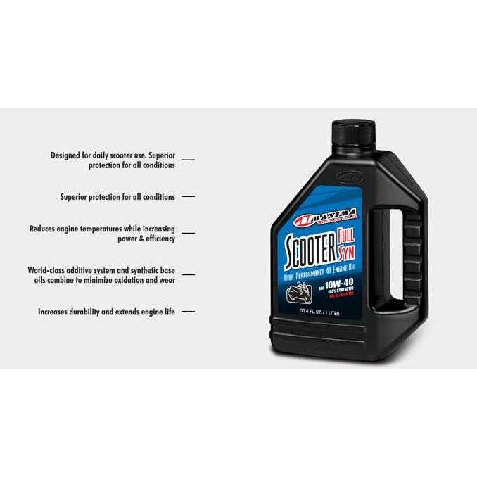 MAXIMA OLI SCOOTER FULL SYN - 10W-40, LITER/33.8OZ
