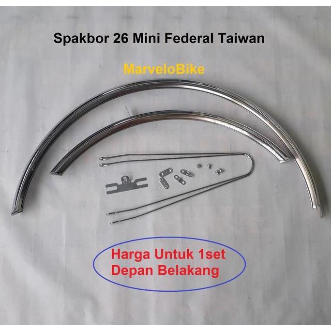 Spakbor Fender sepeda MTB 26 Turing 26 Mini Federal Taiwan