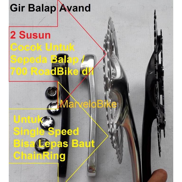 Crank Gir Sepeda Balap Avand 2 Susun United