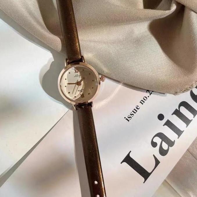 Toki- Aloy Ankl012 - Jam Tangan Nita Jam Tangan Kuarsa Dial Kecil Sabuk Meh Ringan Tahan Air/ Quartz