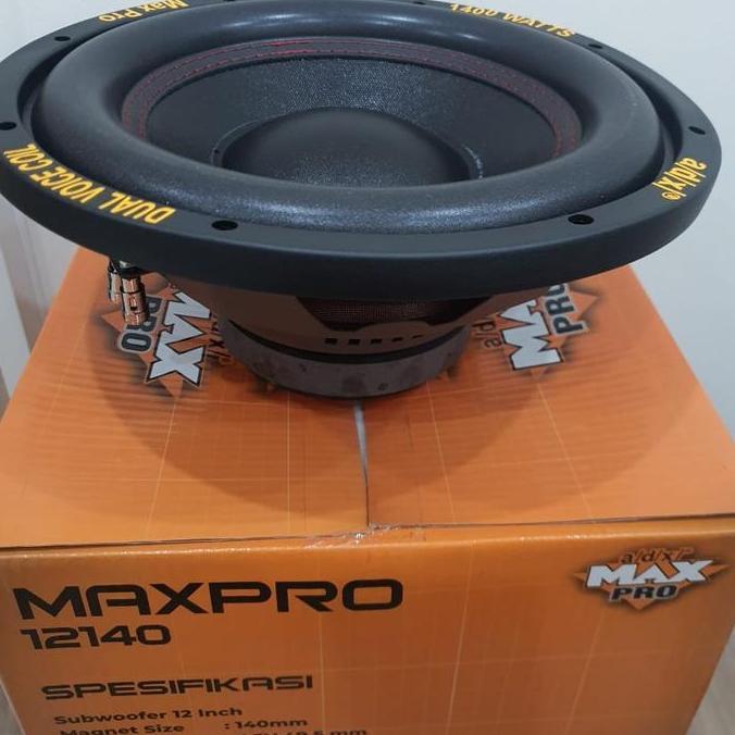 Lansungkirim- Subwoofer 12 Inch Adx Max Pro 12140 Double Coil Max 1400Tt Magnet Besar Suara Gleger