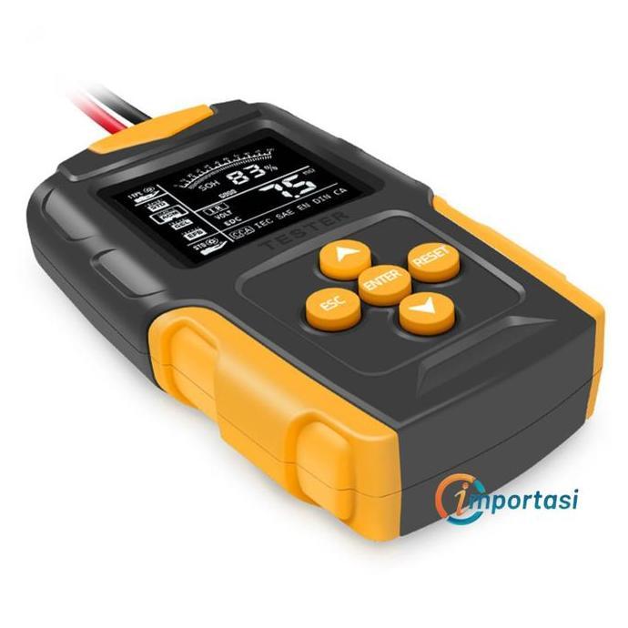 FOXSUR Smart Battery Tester Aki Mobil Motor 200Ah Health Analizer Scan [terbaik]