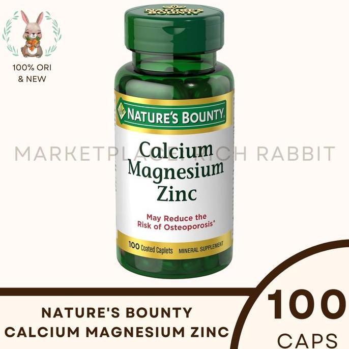 Nature's Bounty Calcium Magnesium Zinc Nature Suplemen D3 Supplement