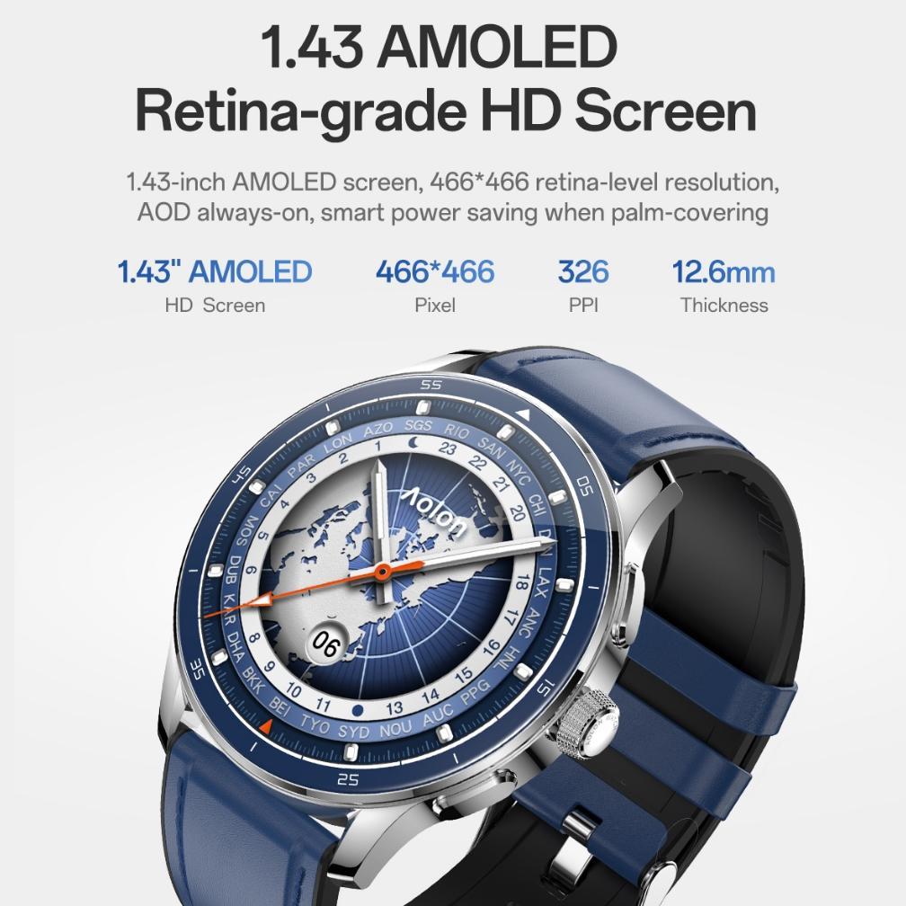 Cuci Gudang [2026 New] Aolon Prime X Smartwatch 3D 1.43 Inch Amoled Tali Ganda Original Pria Dan Wan