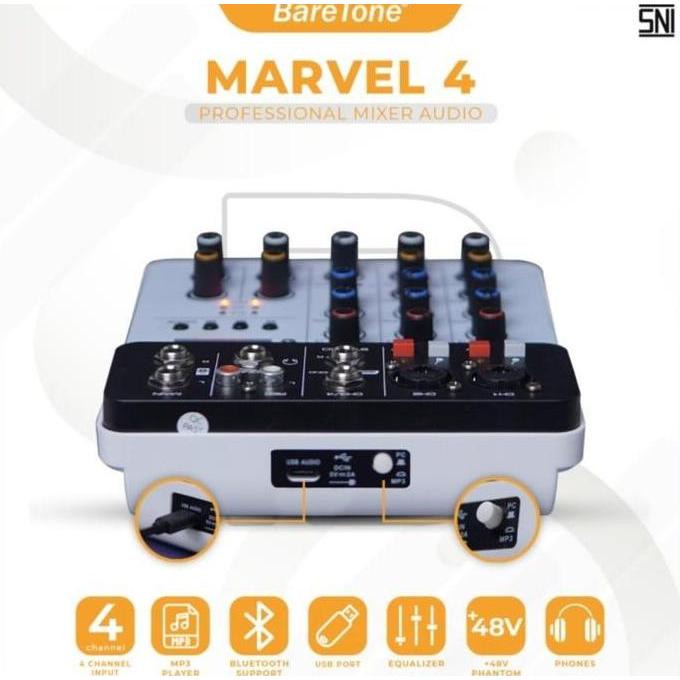 Murah Mixer Audio Baretone Max Marvel 4 Professional Mixer 4 Channel