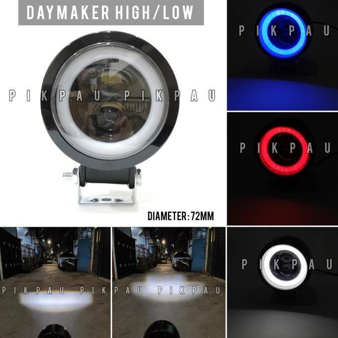 LAMPU TEMBAK SOROT LED CWL LENSA 4D HIGH LOW MINI DAYMAKER JAUH DEKAT ASLI