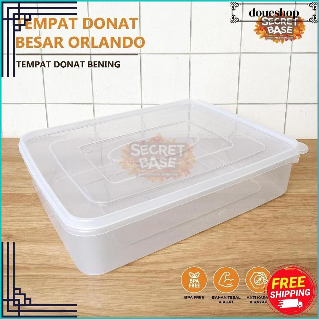 Tempat Donat Besar - Wadah Makanan Serbaguna 7000Ml / Kotak Plastik Rapat Harga Termurah