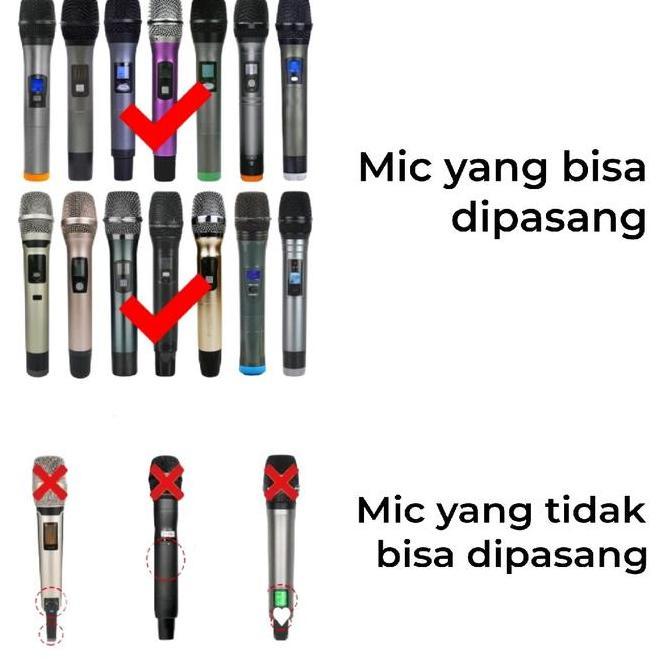 Murah New Silicon Cover Pelindung Gagang Mikrofon Universal Mic Adjustable  Anti Slip Microphone