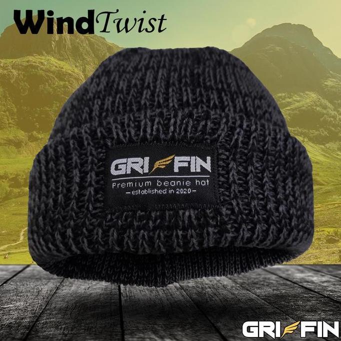 Topi Short Beanie Hat Kupluk Pria Windtwist Griffin Motif Unik Keren