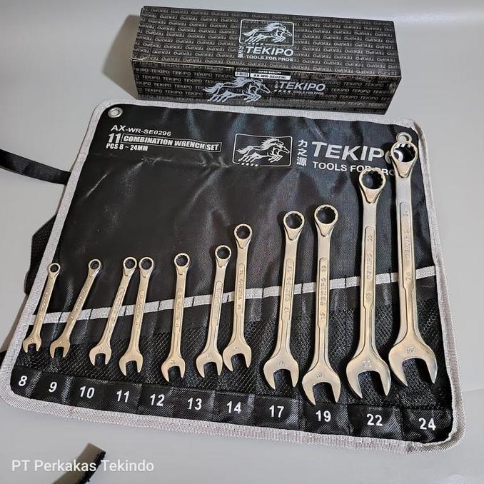 Murah Tools Kit Tekiro Kunci Shock Set 10 Pcs 8-24 Mm + Kunci Ring Pas Set Tekipo 11 Pcs 8-24 Mm + K