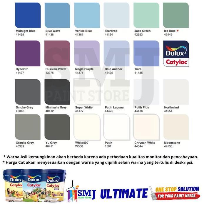 CAT TEMBOK INTERIOR DULUX CATYLAC INTERIOR GLOW KEMASAN 4.5 KG