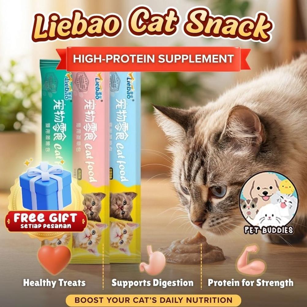 PAKET HEMAT Liebao 100pcs Snack Kucing RESELLER Makanan Kucing Wet Food Creamy