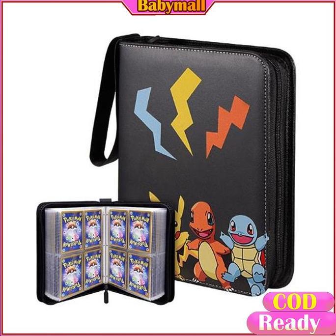 Luminoso- 400 Buah Model Folder Keren Daftar Saku Album Pokemon Binder Mainan Anak-Anak Album Kartu 