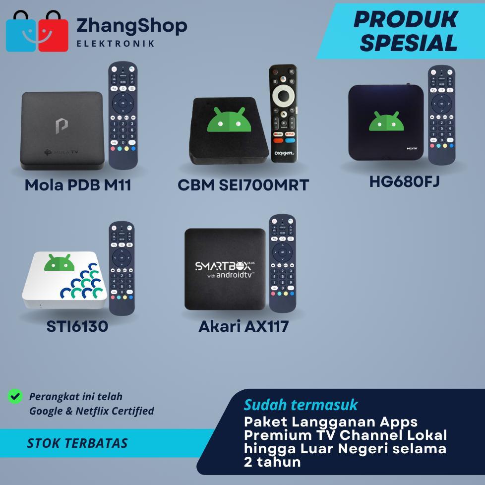 BIG PROMO STB Akari AX512 AX810 & ZTE B866F Android TV Box 4K Google & Netflix Certified Siap Pakai