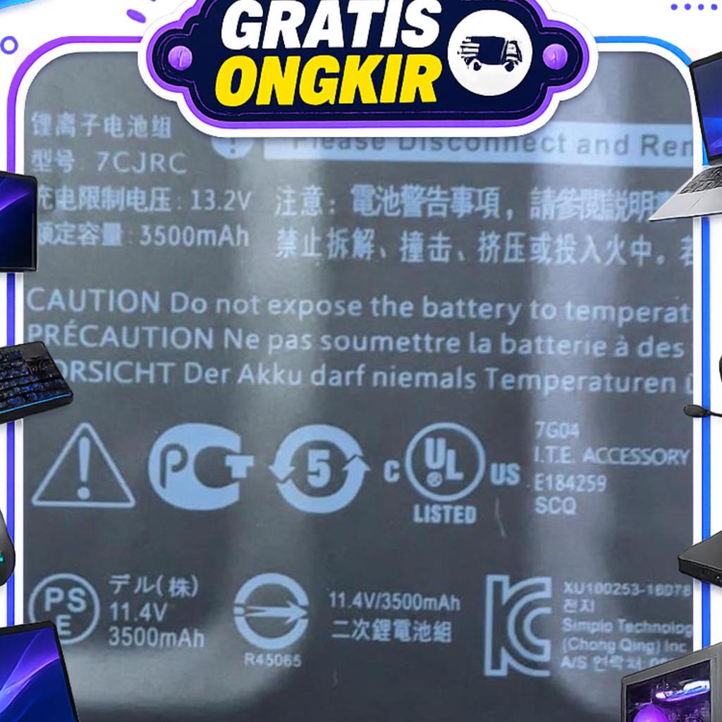 Baterai Laptop Latitude E7270 E7470 7270 7470 7Cjrc