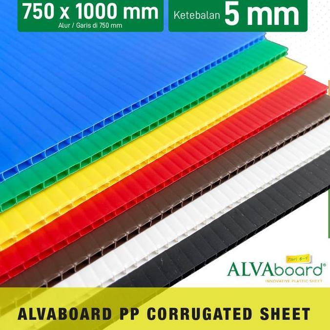 ALVAboard Lembaran Ukuran 100x75 cm Tebal 5 mm Tersedia 7 Varian Warna