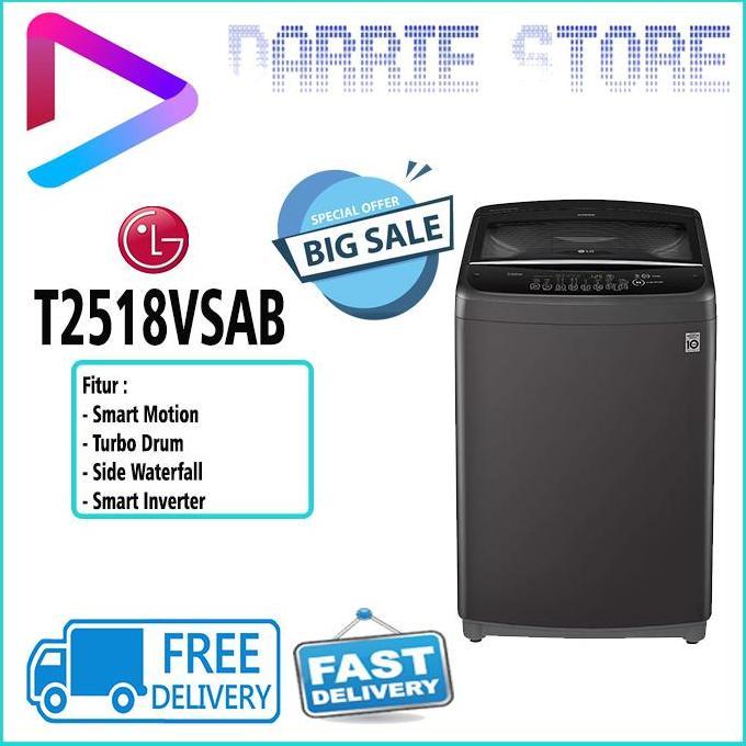 LG T2518VSAB MESIN CUCI TOP LOADING 18 KG T2518 2518VSAB