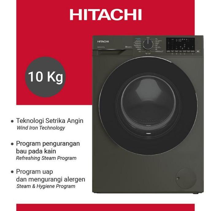 HITACHI Mesin Cuci Front Loading 10 Kg BD-100YFVEM