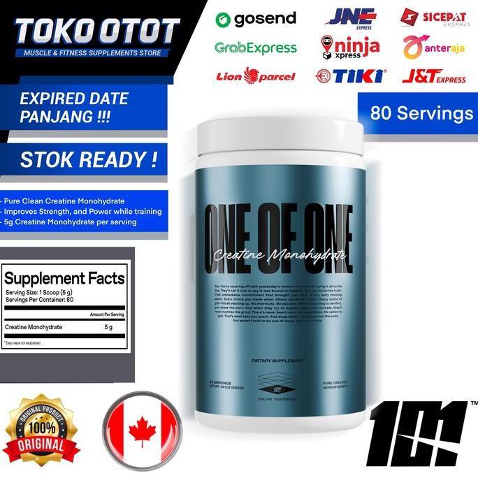 One Of One Pure Creatine Monohydrate Unflavored 80 Servings 400Gr Recovery Boost Strength Power Supp
