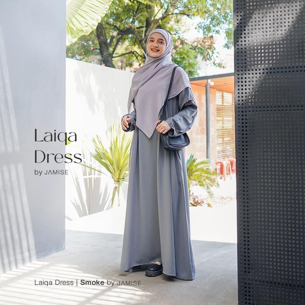 JAMISE SYARI - Laiqa Dress Jamise Syari Dress Abaya Gamis Abaya - Dress Only