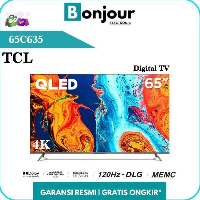 TV TCL 65 Inch Google TV TCL 65C635 Qled Google TV 4K TCL C635 65"