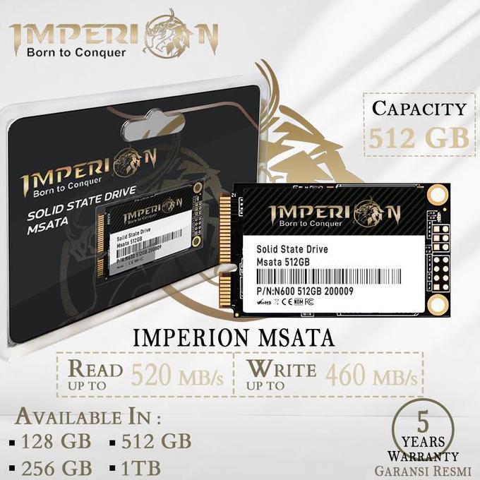 Netyou- Ssd Msata Imperion 512 Gb Garansi Resmi 5 Tahun Ssd Msata 512Gb