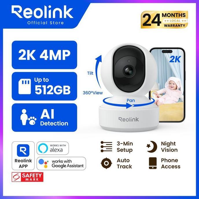 REOLINK E1 Series Pan Tilt Zoom Indoor Outdoor CCTV rumah