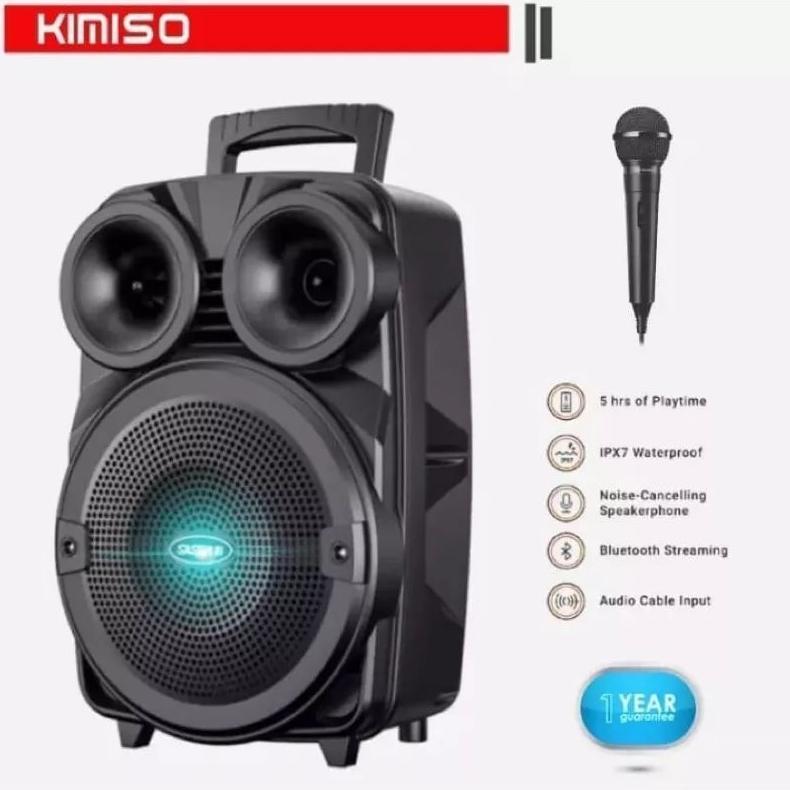 terbaru speaker bluetooth karaoke ukuran besar bonus mic extra bass salon aktif jumbo