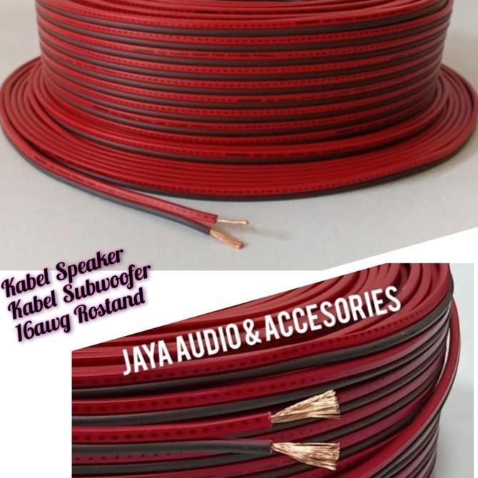 Kabel Audio Speaker Subwoofer Rostand 16awg Full Tembaga 99.9%