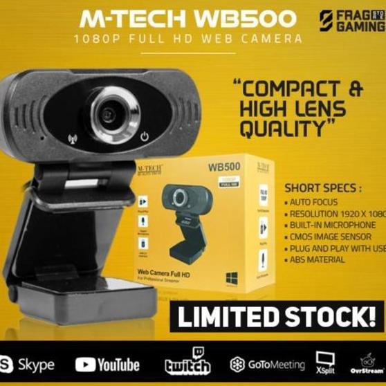 M-Tech / Mtech WB500 / WB-500 / WB500 1080p Full HD Webcam