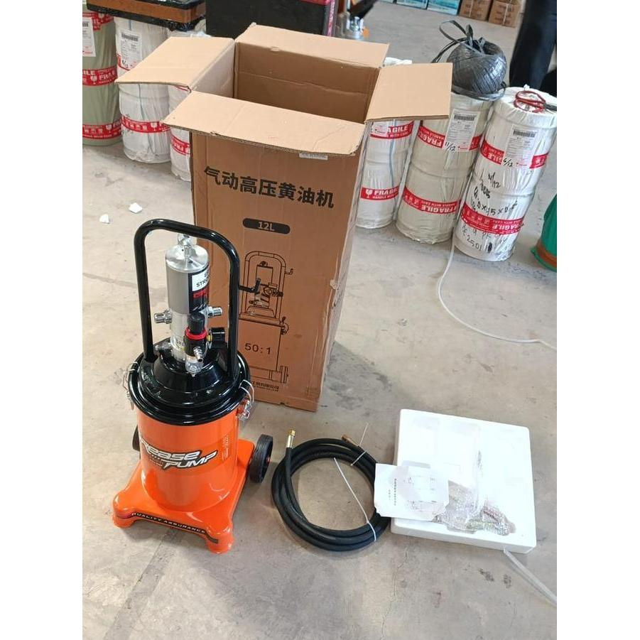 Air Pneumatic Grease Pump Greener 12 L Alat Pelumas  Grease