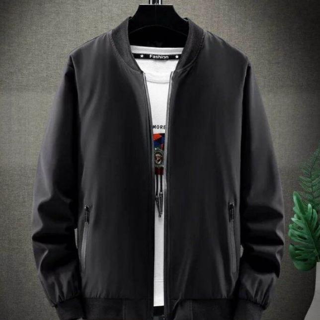 RECOMMENDED Jaket Bomber Parasut Polos Pria  Wanita Jumbo Anti Air Bahan Premium Ukuran M Sampai XXL