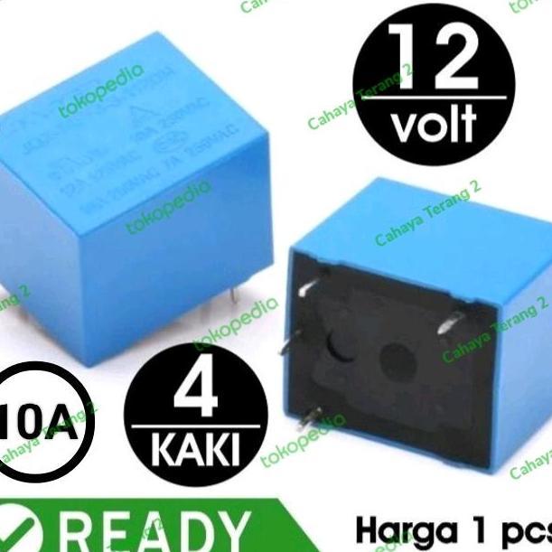 RELAY RILAY 12 VOLT 4 PIN RELAY DC 12V 10A 4 KAKI PM99
