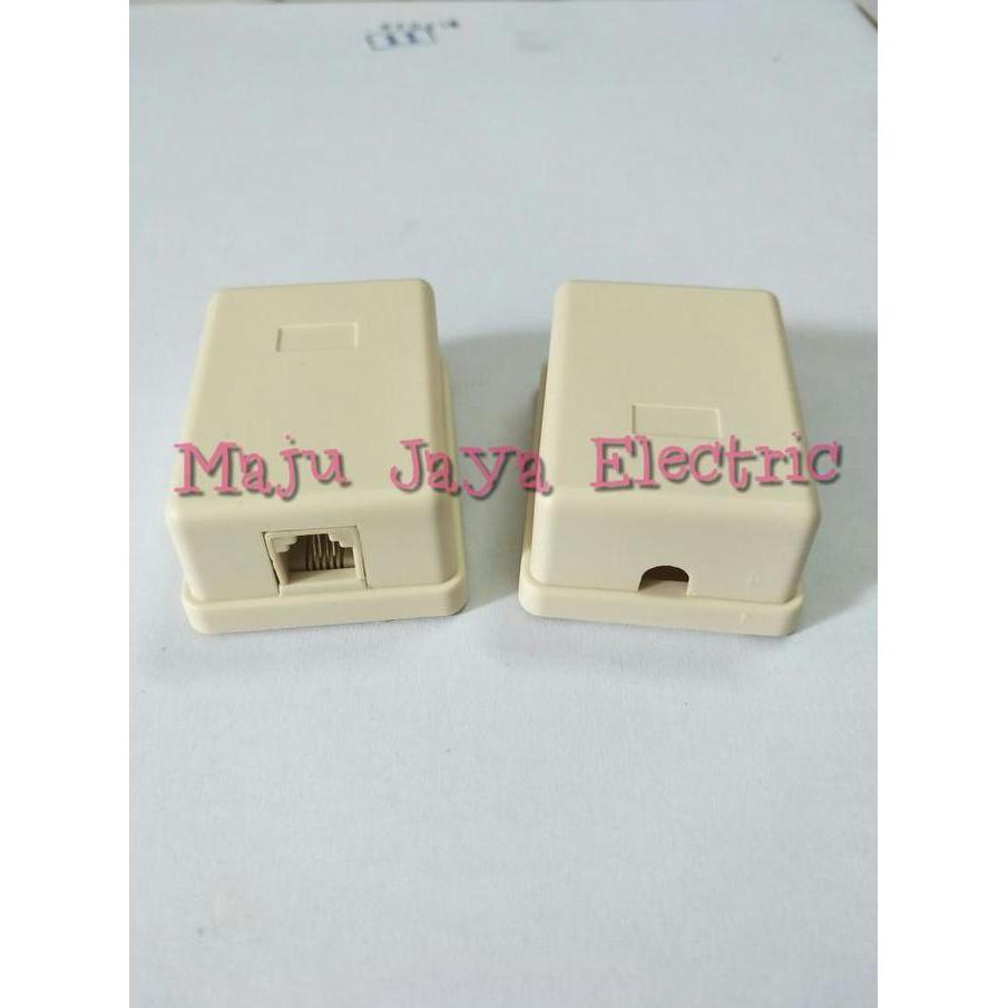 Sambungan Kotak Terminal Roset Kabel Telepon 1 Lubang Box RJ11 RJ 11