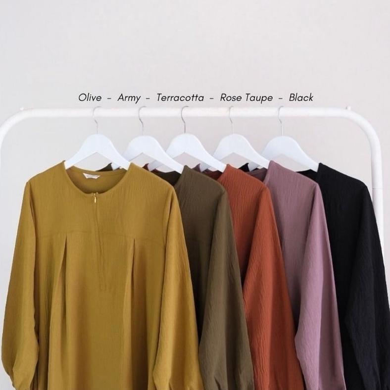 Premium Gamis Polos Jumbo Ld 110 Bahan Crinkle Airflow